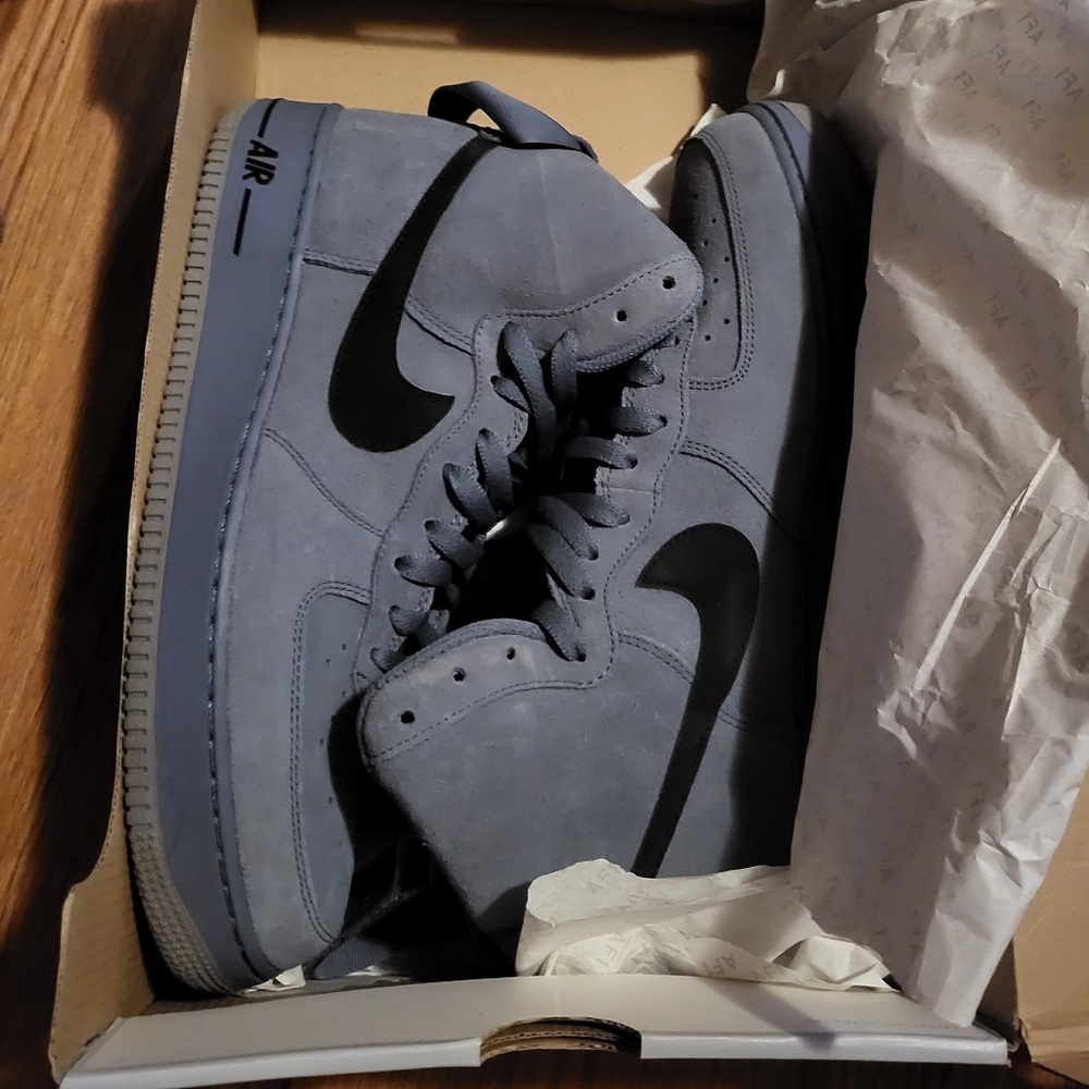 Nike air force 1 high 07 mens blue grayish brand new
